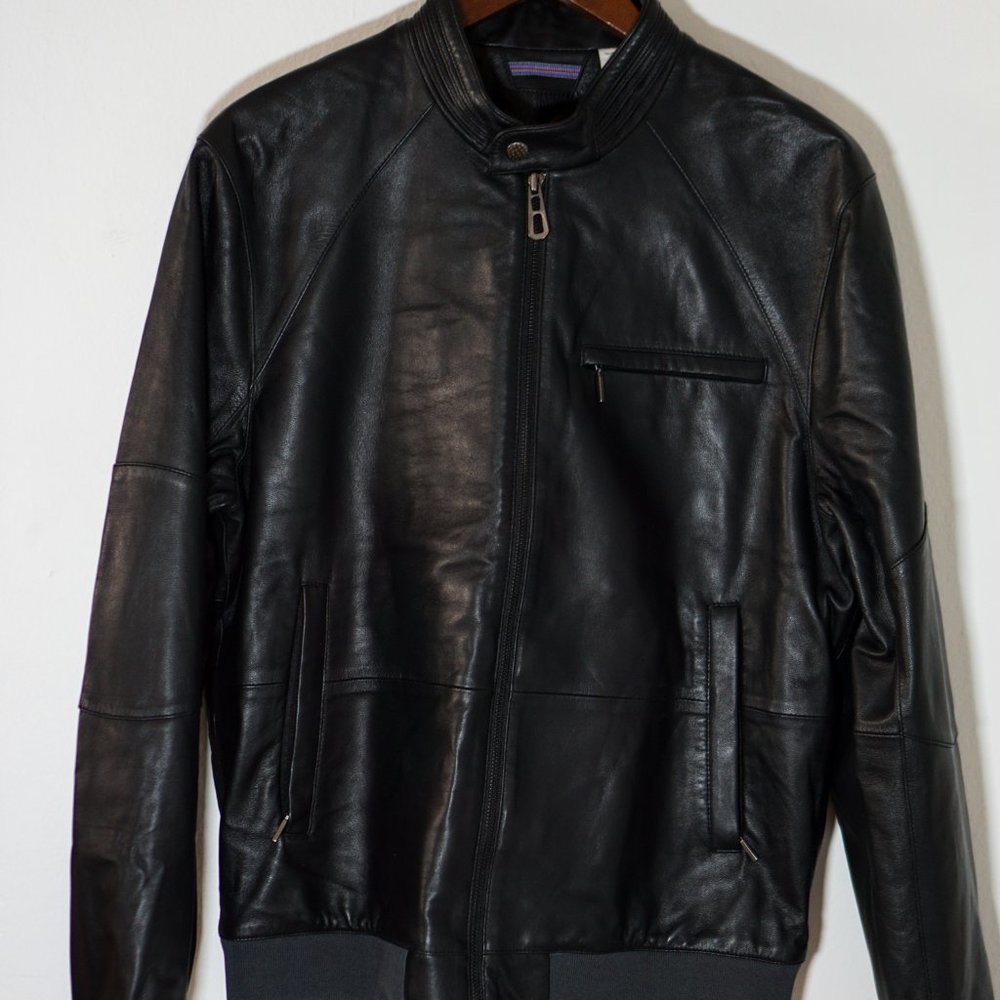 Cafe Racer Style 100% Lambskin Leather Jacket